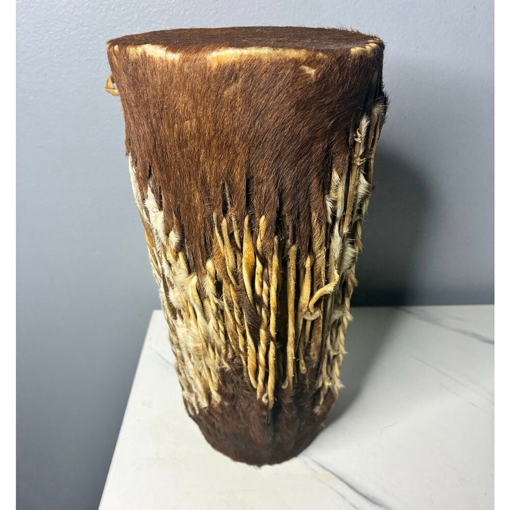Vintage Hand-Laced Rawhide Drum – Tribal Style Hide Drum
